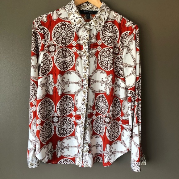 Long sleeve button down blouse - Picture 2 of 6